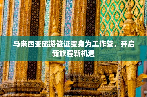 马来西亚旅游签证变身为工作签，开启新旅程新机遇