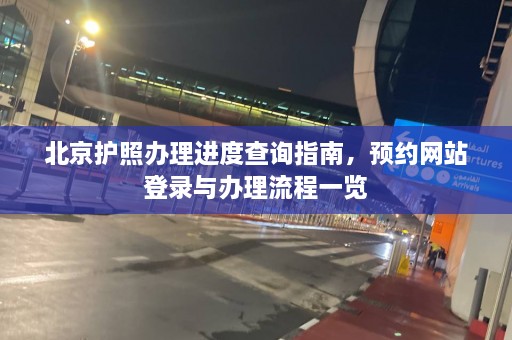 北京护照办理进度查询指南，预约网站登录与办理流程一览