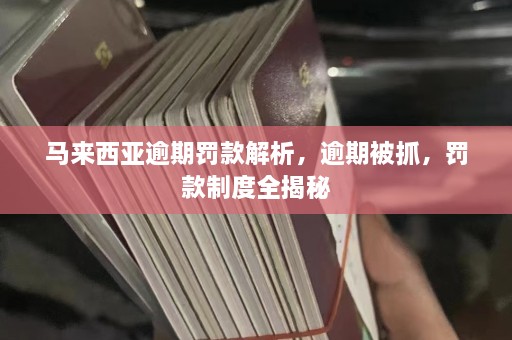 马来西亚逾期罚款解析，逾期被抓，罚款制度全揭秘