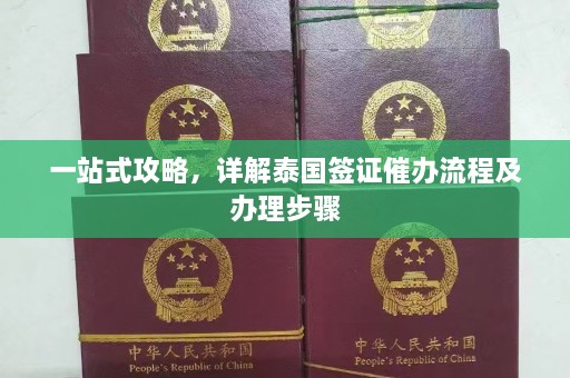 一站式攻略，详解泰国签证催办流程及办理步骤