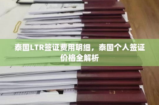 泰国LTR签证费用明细，泰国个人签证价格全解析