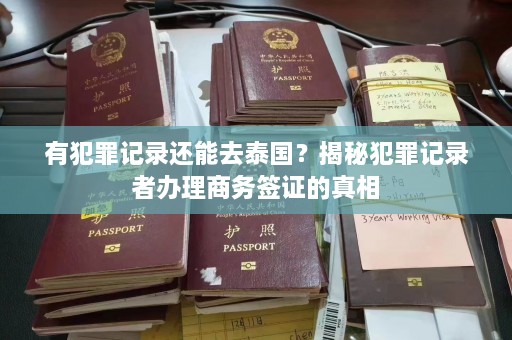 有犯罪记录还能去泰国？揭秘犯罪记录者办理商务签证的真相