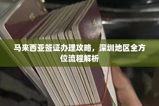 马来西亚签证办理攻略，深圳地区全方位流程解析