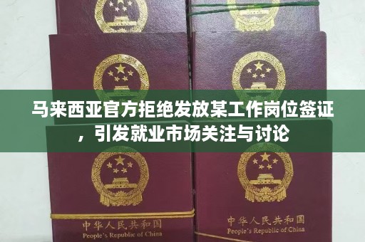 马来西亚官方拒绝发放某工作岗位签证，引发就业市场关注与讨论