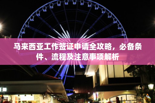 马来西亚工作签证申请全攻略，必备条件、流程及注意事项解析