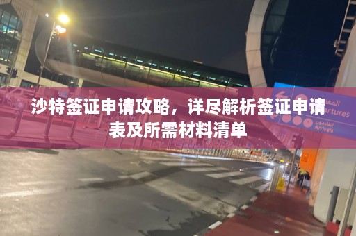 沙特签证申请攻略，详尽解析签证申请表及所需材料清单