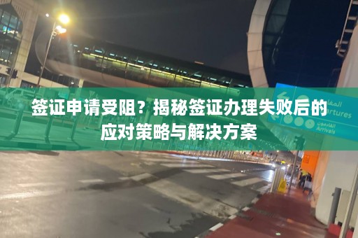 签证申请受阻？揭秘签证办理失败后的应对策略与解决方案