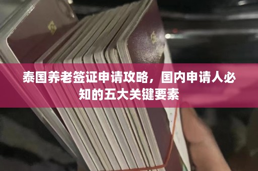 泰国养老签证申请攻略，国内申请人必知的五大关键要素