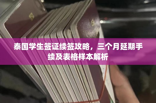 泰国学生签证续签攻略，三个月延期手续及表格样本解析