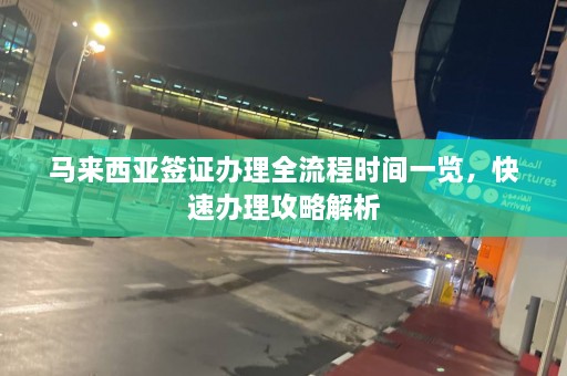 马来西亚签证办理全流程时间一览，快速办理攻略解析