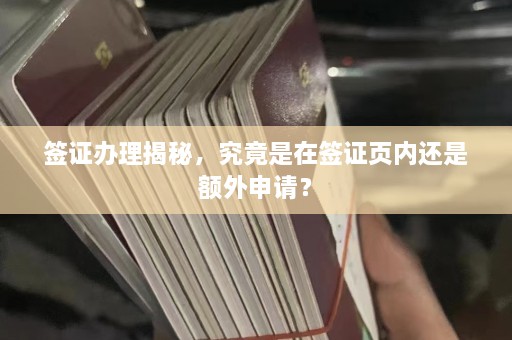 签证办理揭秘，究竟是在签证页内还是额外申请？