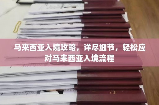 马来西亚入境攻略，详尽细节，轻松应对马来西亚入境流程