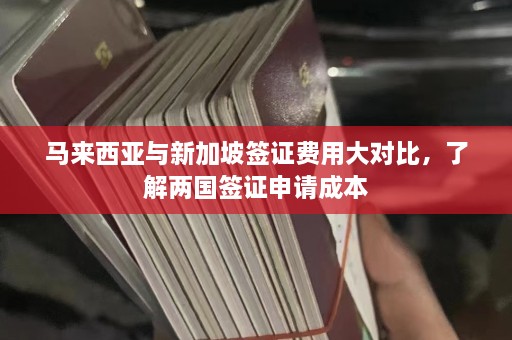 马来西亚与新加坡签证费用大对比，了解两国签证申请成本