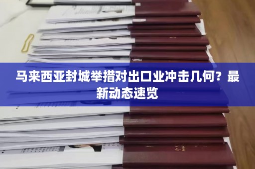 马来西亚封城举措对出口业冲击几何？最新动态速览