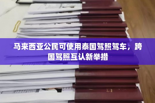 马来西亚公民可使用泰国驾照驾车，跨国驾照互认新举措