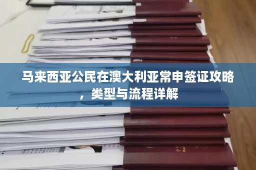 马来西亚公民在澳大利亚常申签证攻略，类型与流程详解