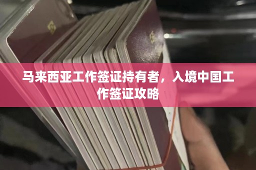 马来西亚工作签证持有者，入境中国工作签证攻略