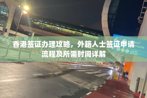 香港签证办理攻略，外籍人士签证申请流程及所需时间详解