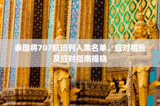 泰国将707航班列入黑名单，应对措施及应对指南揭晓