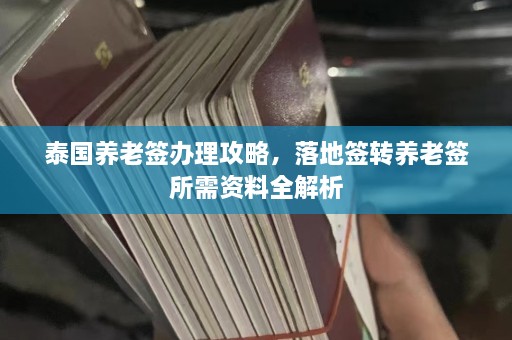 泰国养老签办理攻略，落地签转养老签所需资料全解析