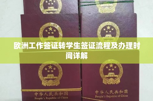 欧洲工作签证转学生签证流程及办理时间详解