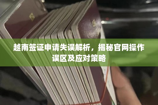 越南签证申请失误解析，揭秘官网操作误区及应对策略