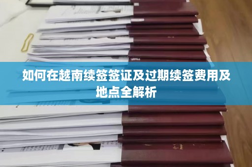 如何在越南续签签证及过期续签费用及地点全解析