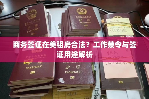 商务签证在美租房合法？工作禁令与签证用途解析