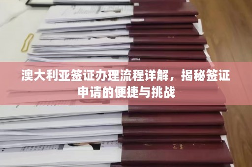 澳大利亚签证办理流程详解，揭秘签证申请的便捷与挑战