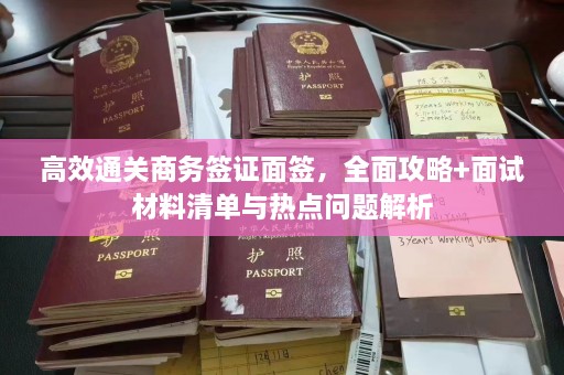 高效通关商务签证面签，全面攻略+面试材料清单与热点问题解析