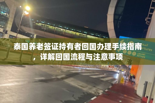 泰国养老签证持有者回国办理手续指南，详解回国流程与注意事项