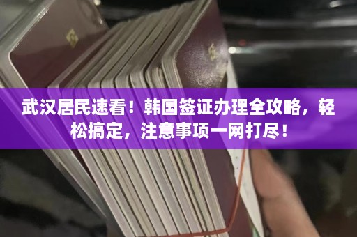 武汉居民速看！韩国签证办理全攻略，轻松搞定，注意事项一网打尽！