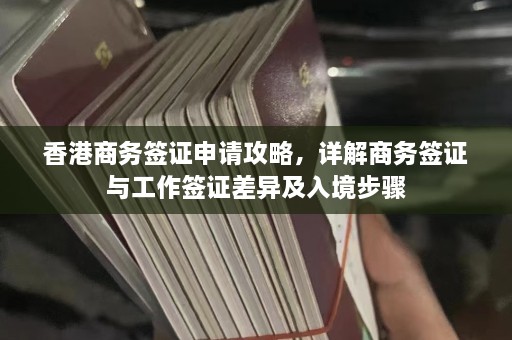 香港商务签证申请攻略，详解商务签证与工作签证差异及入境步骤