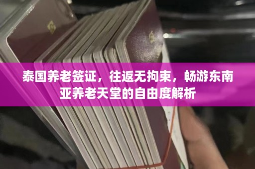 泰国养老签证，往返无拘束，畅游东南亚养老天堂的自由度解析