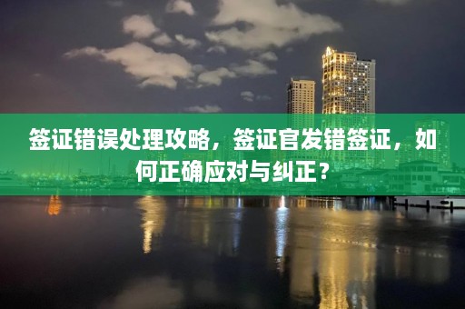 签证错误处理攻略，签证官发错签证，如何正确应对与纠正？