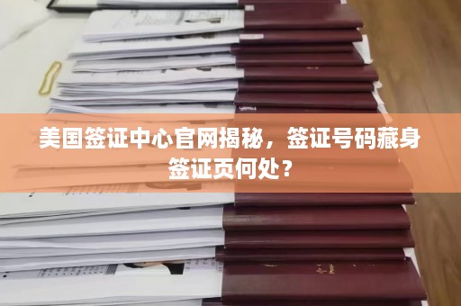 美国签证中心官网揭秘，签证 *** 藏身签证页何处？