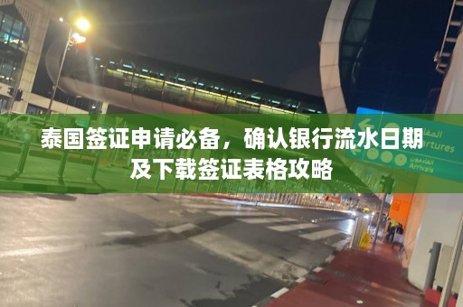 泰国签证申请必备，确认银行流水日期及下载签证表格攻略