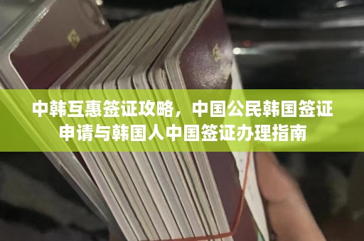 中韩互惠签证攻略，中国公民韩国签证申请与韩国人中国签证办理指南