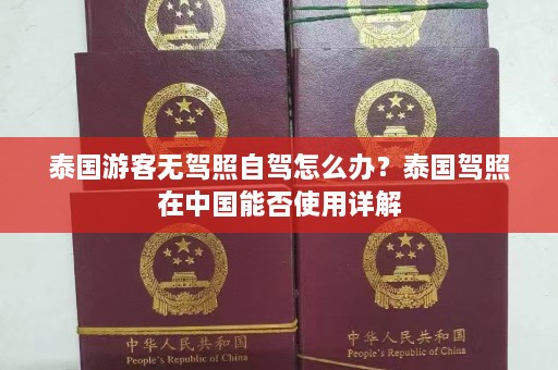 泰国游客无驾照自驾怎么办？泰国驾照在中国能否使用详解