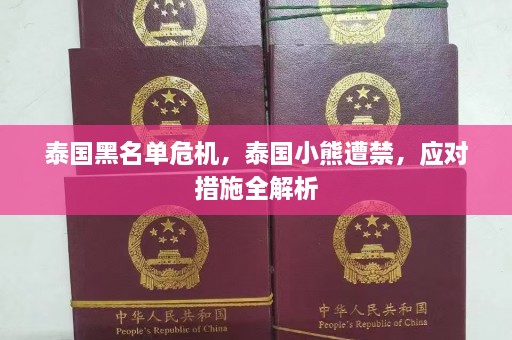 泰国黑名单危机，泰国小熊遭禁，应对措施全解析