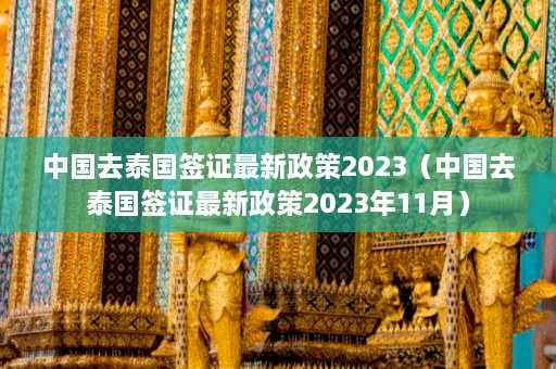 中国去泰国签证最新政策2023（中国去泰国签证最新政策2023年11月）  第1张