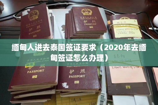 缅甸人进去泰国签证要求（2020年去缅甸签证怎么办理）