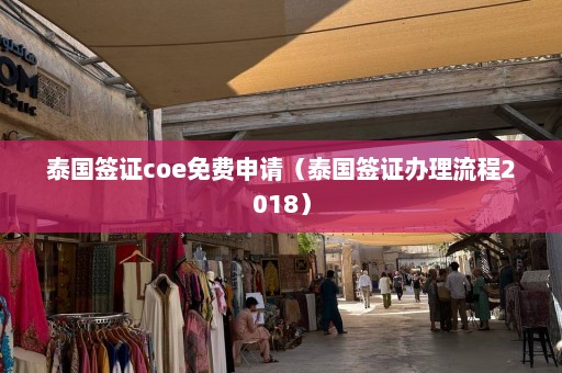 泰国签证coe免费申请（泰国签证办理流程2018）