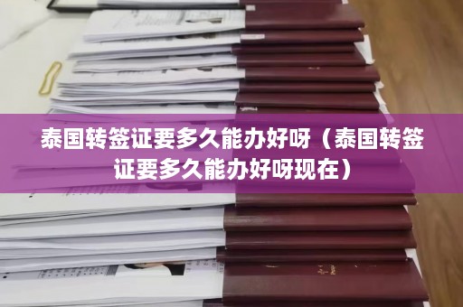 泰国转签证要多久能办好呀（泰国转签证要多久能办好呀现在）  第1张