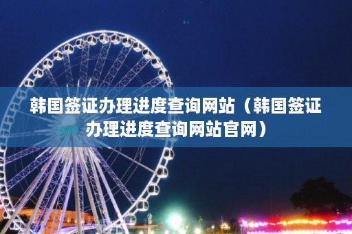 韩国签证办理进度查询网站（韩国签证办理进度查询网站官网）  第1张