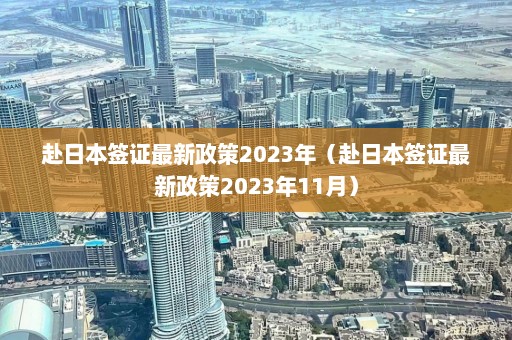 赴日本签证最新政策2023年（赴日本签证最新政策2023年11月）