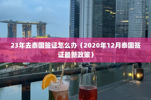 23年去泰国签证怎么办（2020年12月泰国签证最新政策）