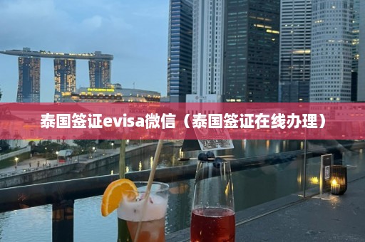 泰国签证evisa微信（泰国签证在线办理）