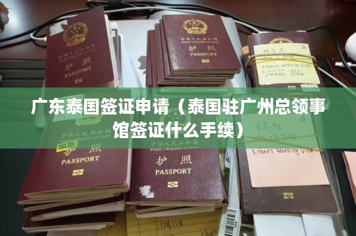 广东泰国签证申请（泰国驻广州总领事馆签证什么手续）