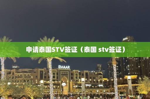 申请泰国STV签证（泰国 stv签证）